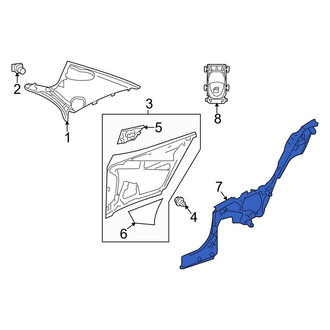 Mercedes-Benz OE - Rear Left Interior Quarter Panel Trim Panel