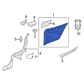 Mercedes-Benz OE - Rear Left Lower Interior Quarter Panel Trim Panel