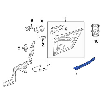 Mercedes-Benz OE - Rear Left Lower Interior Quarter Panel Trim Panel