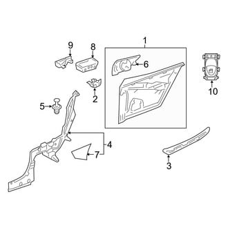 Mercedes-Benz OE - Quarter Panel - Interior Trim (Convertible)