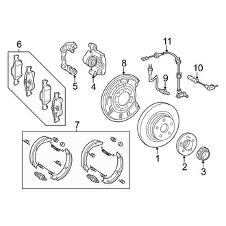Mercedes-Benz OE - Rear Suspension - Brake Components (Convertible / Coupe)
