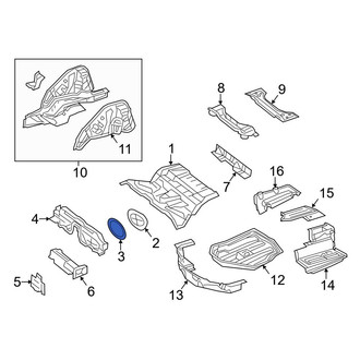 Mercedes-Benz OE - Trunk Floor Access Cover Seal