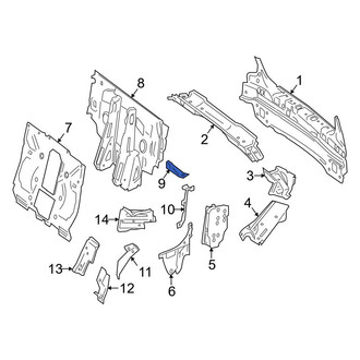 Mercedes-Benz OE - Left Partition Panel Bracket