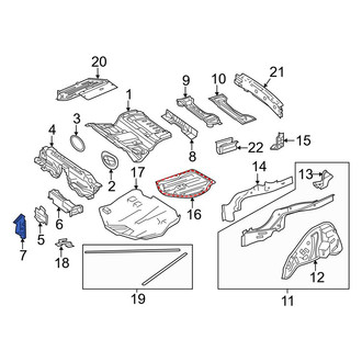 Mercedes-Benz OE - Center Left Floor Pan Reinforcement
