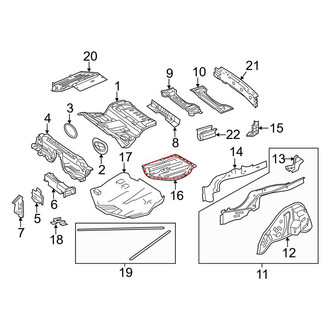 Mercedes-Benz OE - Rear Body & Floor - Floor & Rails (Convertible)