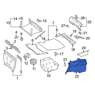 Mercedes-Benz OE - Rear Right Trunk Trim Panel