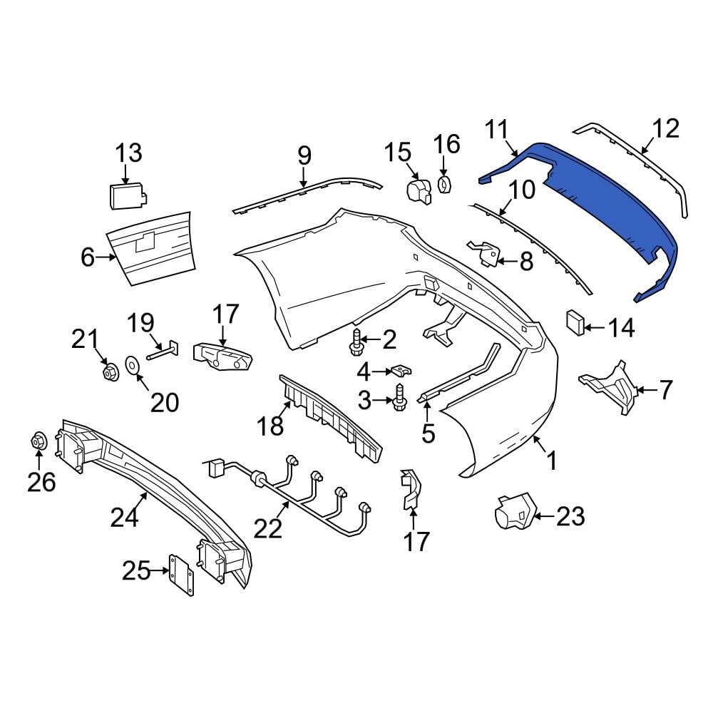 Mercedes-Benz OE 2078858225 - Rear Lower Bumper Cover