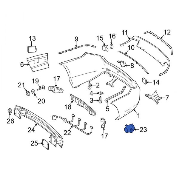 Mercedes-Benz OE 2054901027 - Rear Right Bumper Cover Heat Shield