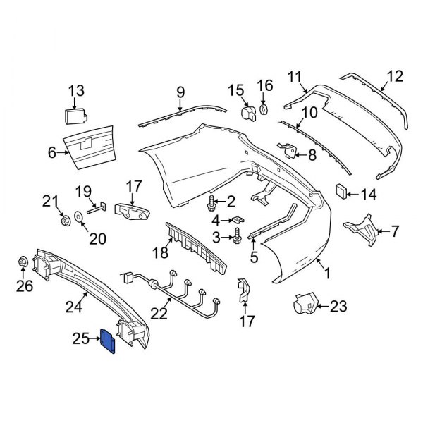 Mercedes-Benz OE 0006930081 - Bumper Impact Bar Gasket