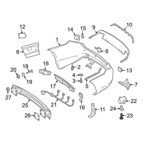 Bumper Cover Heat Shield Bolt