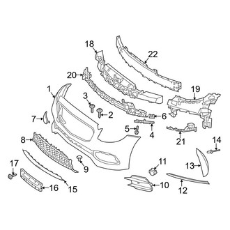 Mercedes-Benz OE - Front Bumper & Grille - Bumper & Components (With AMG Line Package), (Convertible / Coupe)