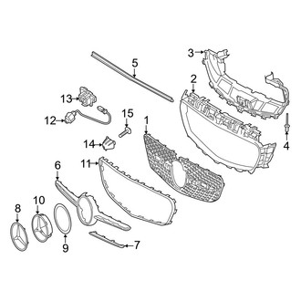 Mercedes-Benz OE - Front Bumper & Grille - Grille & Components (W/O Amg Line, Package), (Convertible / Coupe)