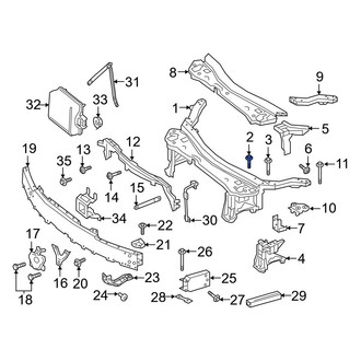 Mercedes-Benz OE - Inner Radiator Support Panel Bolt