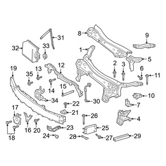 Mercedes-Benz OE - Radiator Support (Convertible / Coupe)