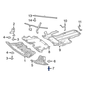Mercedes-Benz OE - Radiator Support Splash Shield Clip