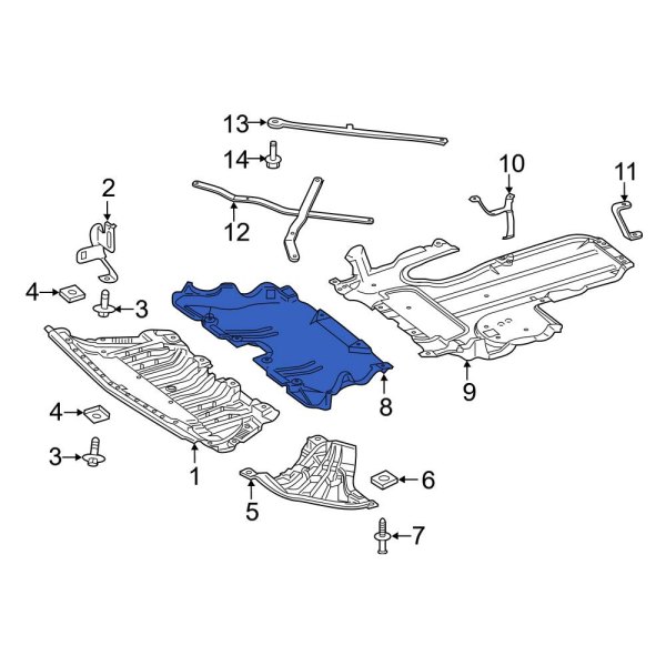 Radiator Support Splash Shield