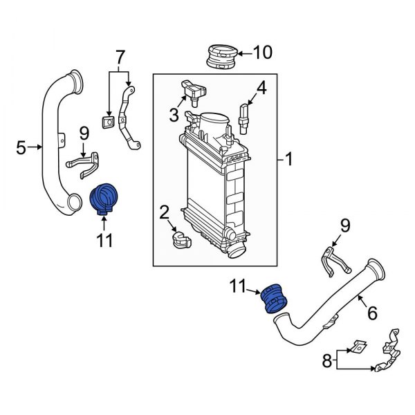 MercedesBenz OE 2760941391 Lower Intercooler Pipe Adapter