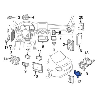 Mercedes-Benz OE - Radio Antenna Module Bracket