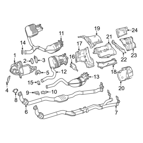 MercedesBenz OE 0009953533 Right Catalytic Converter Clamp