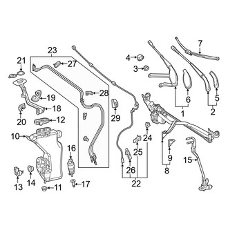 Mercedes-Benz OE - Windshield - Wiper & Washer Components (Wiper Components), (Coupe)