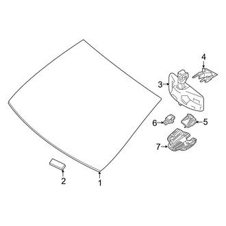 Mercedes-Benz OE - Windshield - Glass (Convertible)