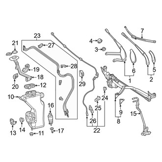 Mercedes-Benz OE - Windshield - Wiper & Washer Components (Wiper Components), (Convertible)