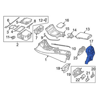 Mercedes-Benz OE - Front Center Console Trim Panel Cap