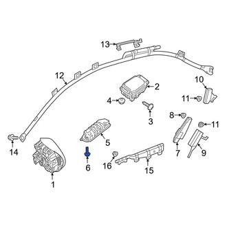 Mercedes-Benz OE - Lower Instrument Panel Air Bag Screw
