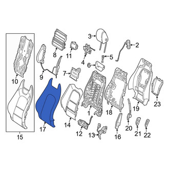 Mercedes-Benz OE - Rear Center Seat Back Cushion Cover