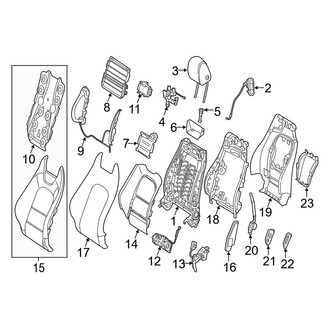 Mercedes-Benz OE - Seats & Tracks - Driver Seat Components (Seat Back), (Convertible / Coupe)