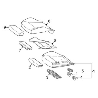 Mercedes-Benz OE - Seats & Tracks - Driver Seat Components (Seat Cushion)