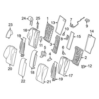 Mercedes-Benz OE - Seats & Tracks - Rear Seat Components (Seat Back Components), (Coupe)