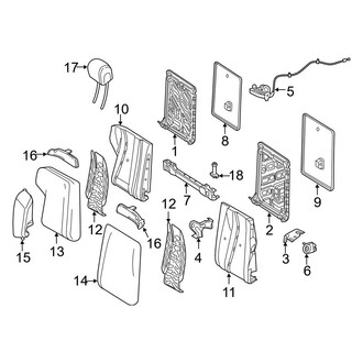 Mercedes-Benz OE - Seats & Tracks - Rear Seat Components (Seat Back Components), (Convertible)