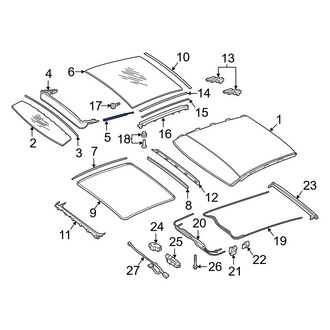 Mercedes-Benz OE - Sunroof Deflector Hinge