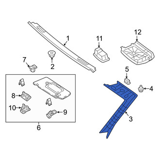 Mercedes-Benz OE - Right Body A-Pillar Trim Panel