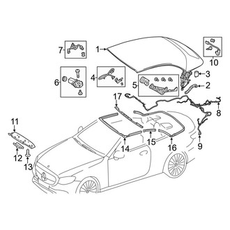 Mercedes-Benz OE - Convertible/Soft Top - Frame & Components (Convertible)