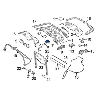 Mercedes-Benz OE - Left Convertible Top Hinge Cover