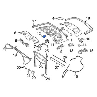 Mercedes-Benz OE - Left Convertible Top Hinge Cap