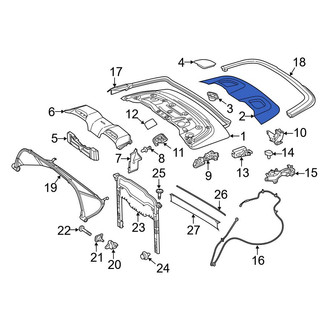 Mercedes-Benz OE - Rear Convertible Top Stowage Compartment Lid