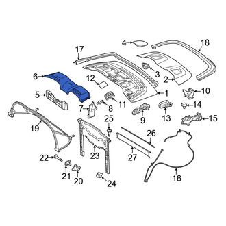 Mercedes-Benz OE - Center Convertible Top Stowage Compartment Trim Panel