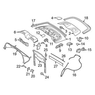 Mercedes-Benz OE - Convertible/Soft Top - Top Well Components (Convertible)