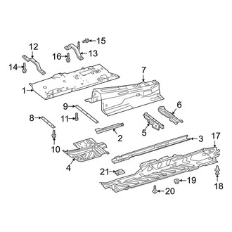 Mercedes-Benz OE - Pillars, Rocker & Floor - Floor & Rails (Coupe)