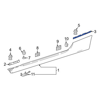 Mercedes-Benz OE - Rear Left Rocker Panel Molding Bracket