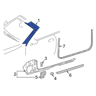 Mercedes-Benz OE - Right Body A-Pillar Trim Panel