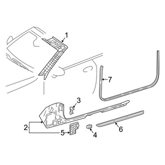 Mercedes-Benz OE - Pillars, Rocker & Floor - Interior Trim (Convertible)