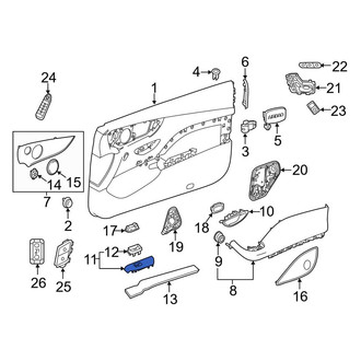 Mercedes-Benz OE - Front Left Door Switch Trim Panel