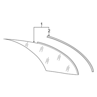 Mercedes-Benz OE - Back Glass - Glass (Coupe)