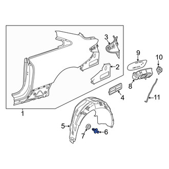 Mercedes-Benz OE - Quarter Panel Splash Shield Clip