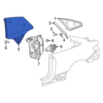 Mercedes-Benz OE - Rear Left Rearward Quarter Glass