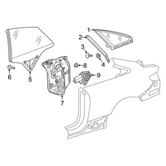 Mercedes-Benz OE - Quarter Panel - Glass (Coupe)